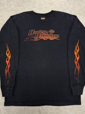 Vintage Harley Davidson Flame Longsleeve